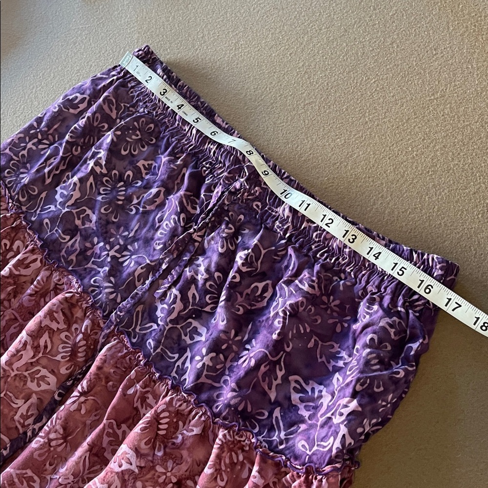 Hand Kreation 5 Tier Gypsy Maxi Skirt Purple and Pink - OS - Picture 7 of 8